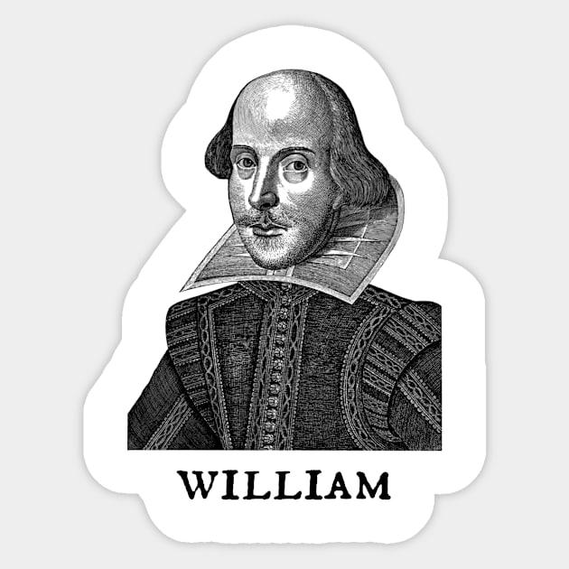 William Shakespeare Sticker by Half-Arsed History